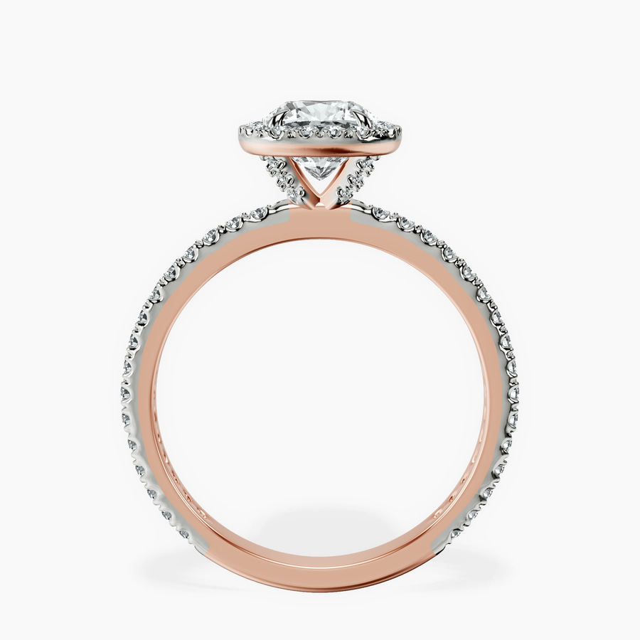 14kt Rose Gold Klarissa Halo Lab Diamond Eternity Ring side right image one