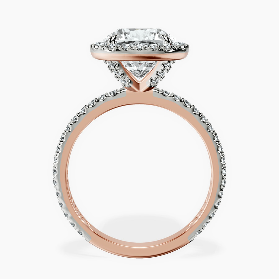 14kt Rose Gold Klarissa Halo Lab Diamond Eternity Ring side right image one