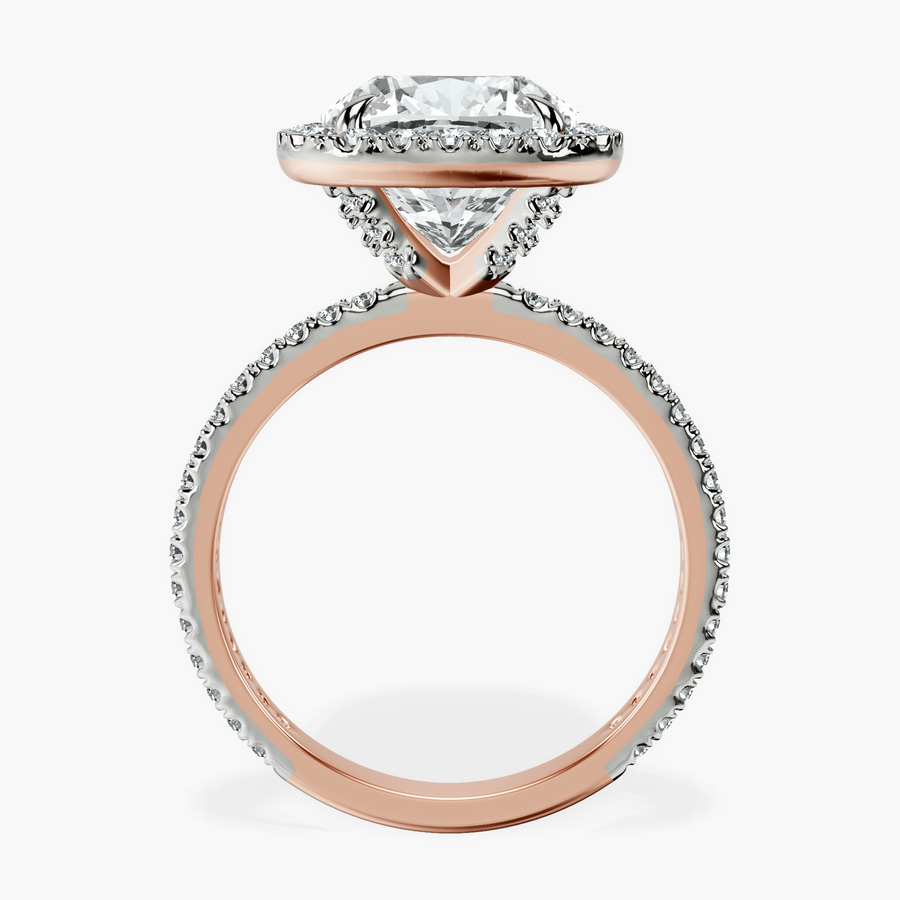 14kt Rose Gold Klarissa Halo Lab Diamond Eternity Ring side right image one