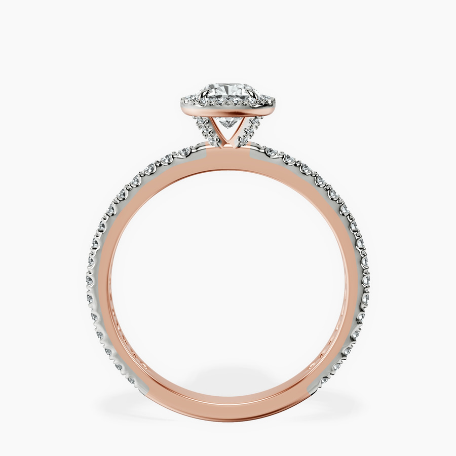18kt Rose Gold Klarissa Halo Lab Diamond Eternity Ring side right image one