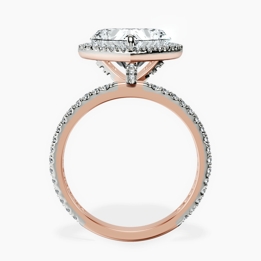 14kt Rose Gold Klarissa Halo Lab Diamond Eternity Ring side right image one