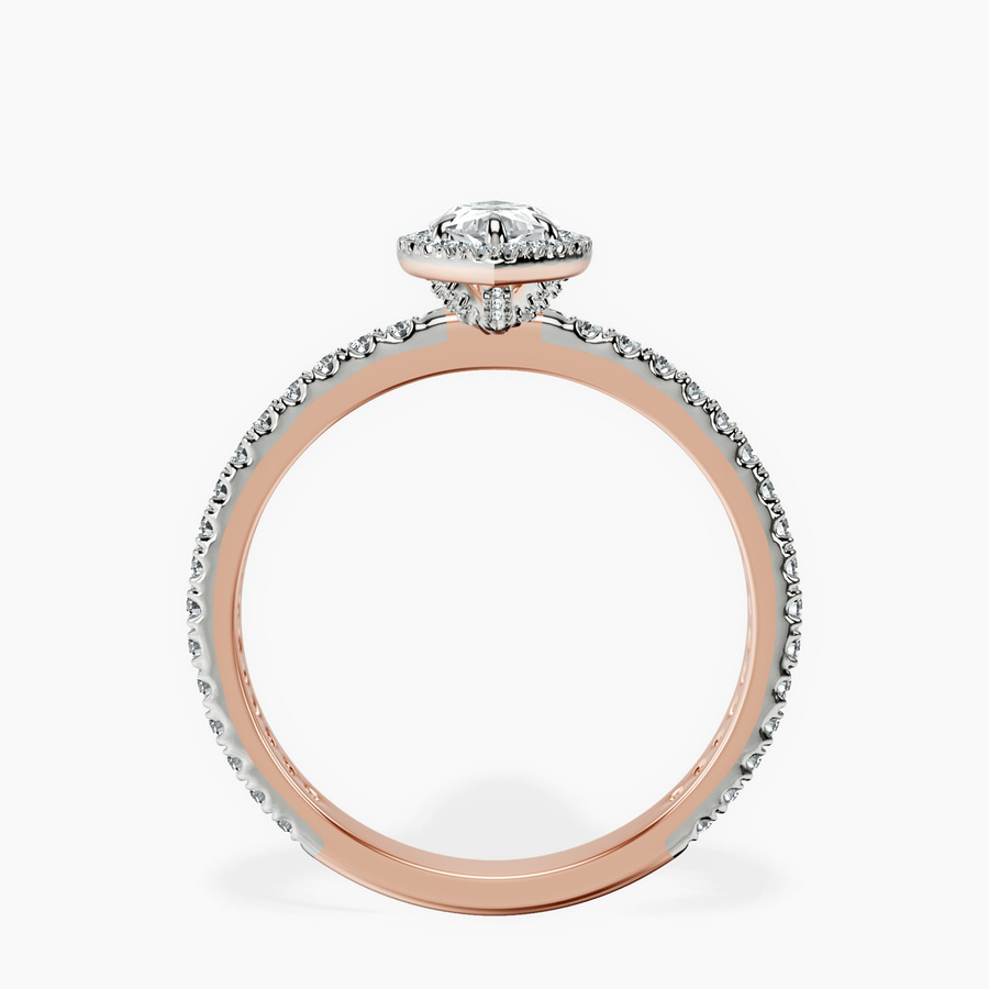 18kt Rose Gold Klarissa Halo Lab Diamond Eternity Ring side right image one