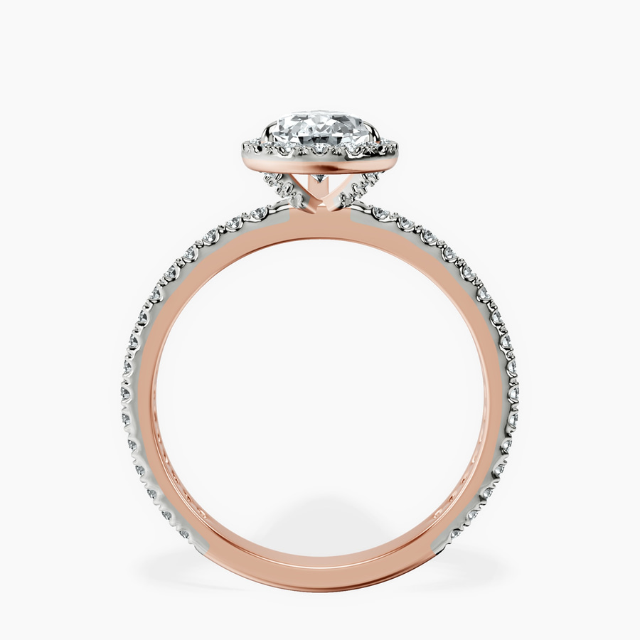 18kt Rose Gold Klarissa Halo Lab Diamond Eternity Ring side right image one