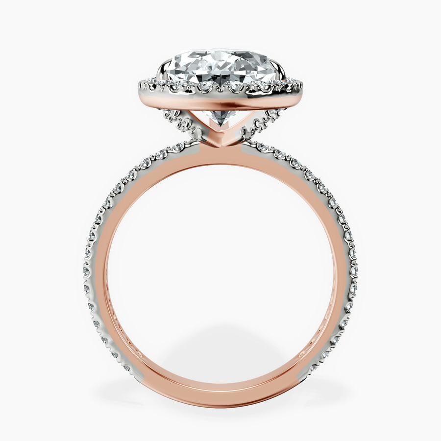 18kt Rose Gold Klarissa Halo Lab Diamond Eternity Ring side right image one