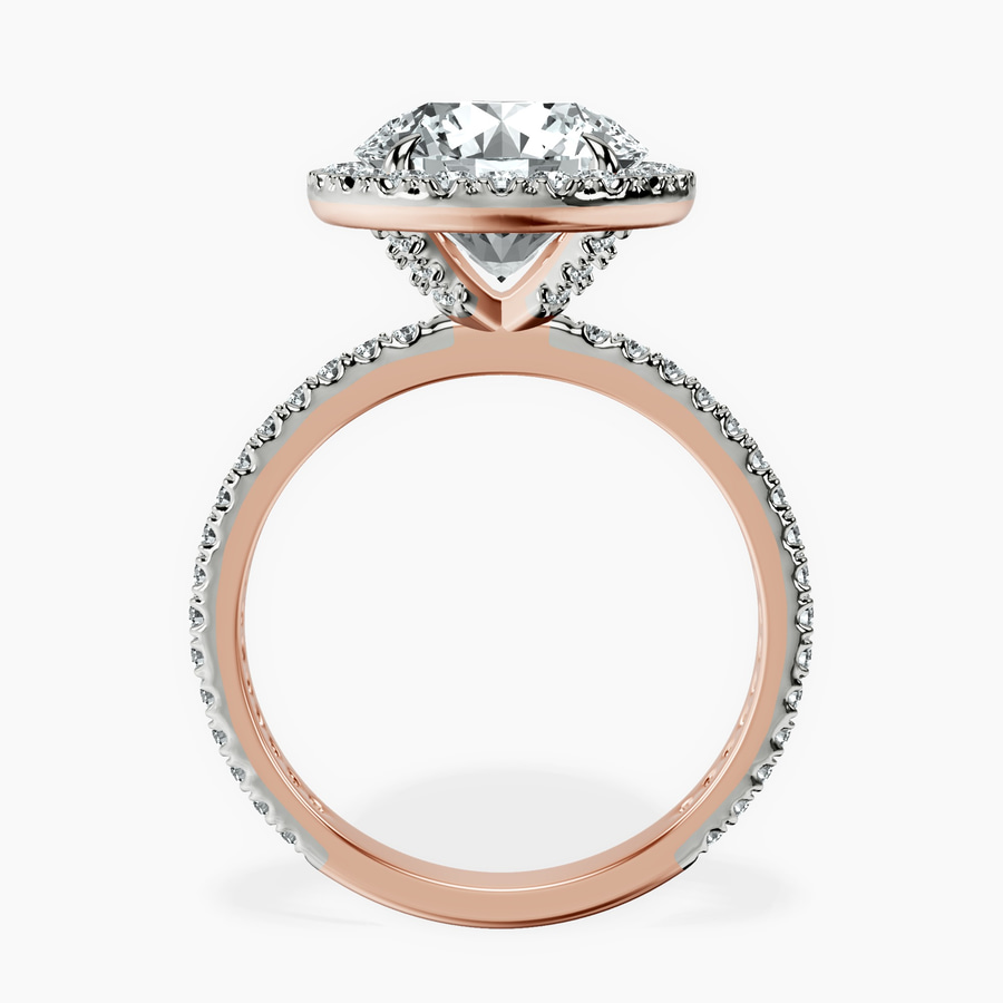 14kt Rose Gold Klarissa Halo Lab Diamond Eternity Ring side right image one