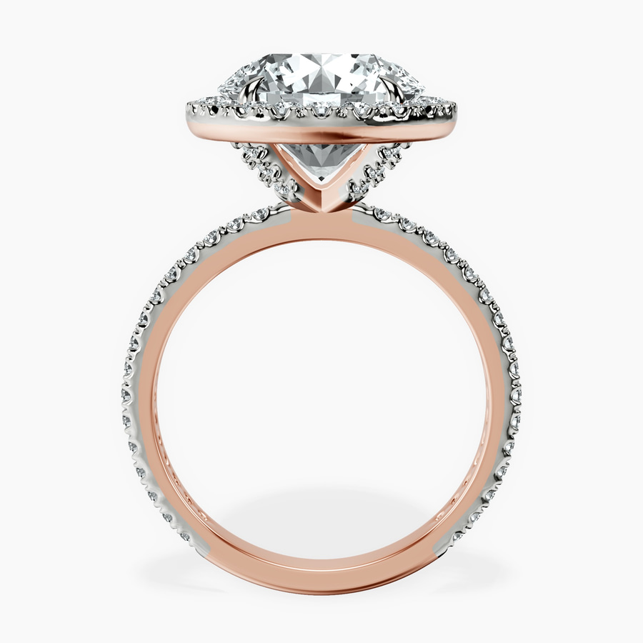 14kt Rose Gold Klarissa Halo Lab Diamond Eternity Ring side right image one
