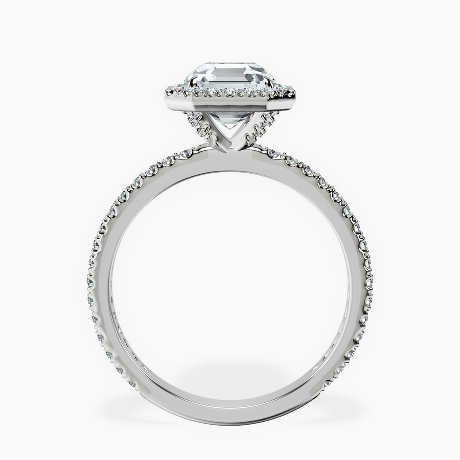 Platinum Klarissa Halo Lab Diamond Eternity Ring side right image one