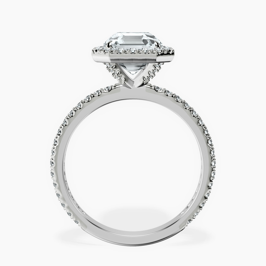 Platinum Klarissa Halo Lab Diamond Eternity Ring side right image one