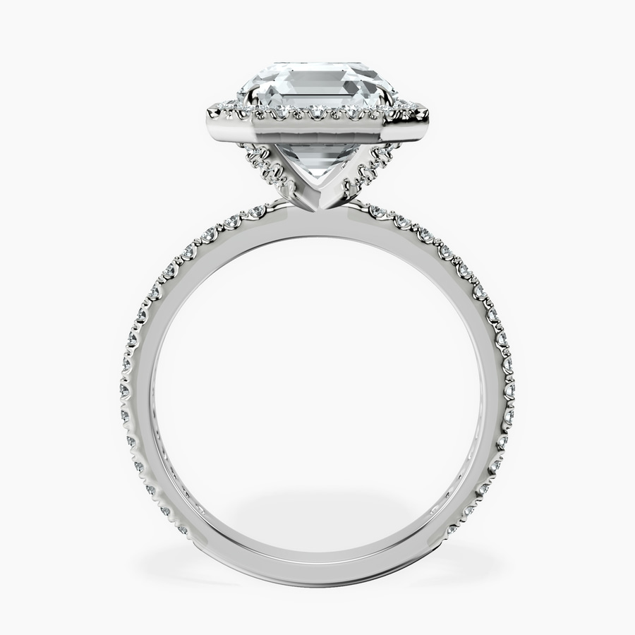 18kt White Gold Klarissa Halo Lab Diamond Eternity Ring side right image one