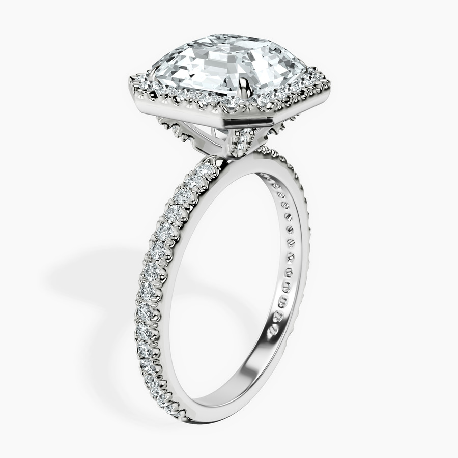 Platinum Klarissa Halo Lab Diamond Eternity Ring standing product image one