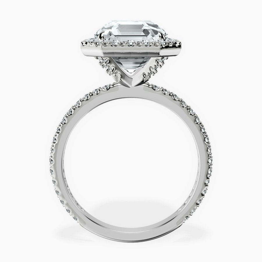 Platinum Klarissa Halo Lab Diamond Eternity Ring side right image one