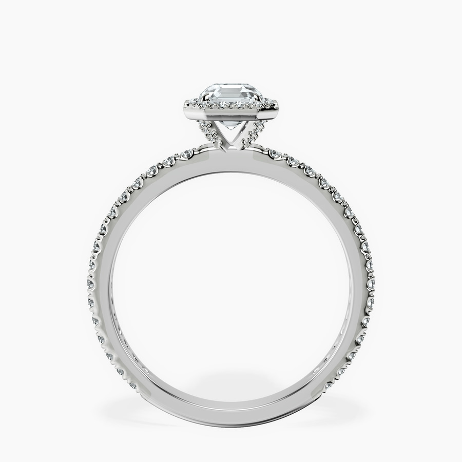 Platinum Klarissa Halo Lab Diamond Eternity Ring side right image one