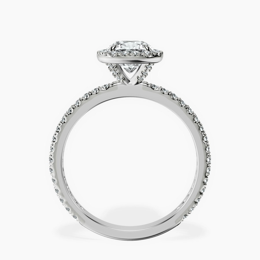 18kt White Gold Klarissa Halo Lab Diamond Eternity Ring side right image one