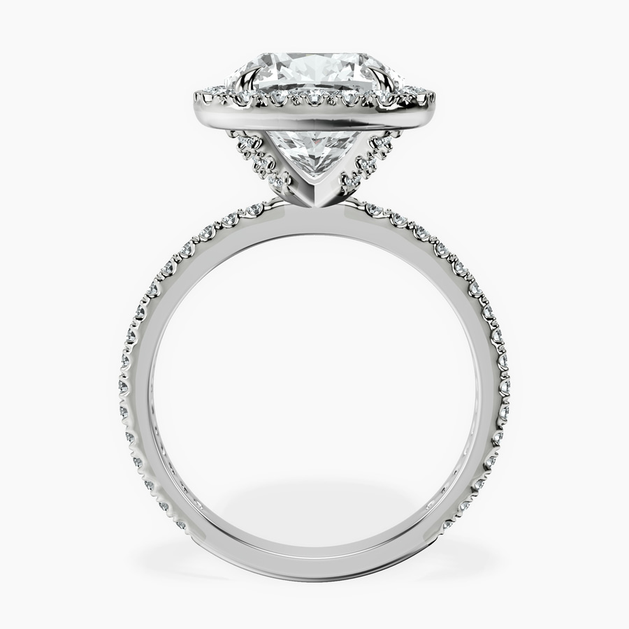 10kt White Gold Klarissa Halo Lab Diamond Eternity Ring side right image one