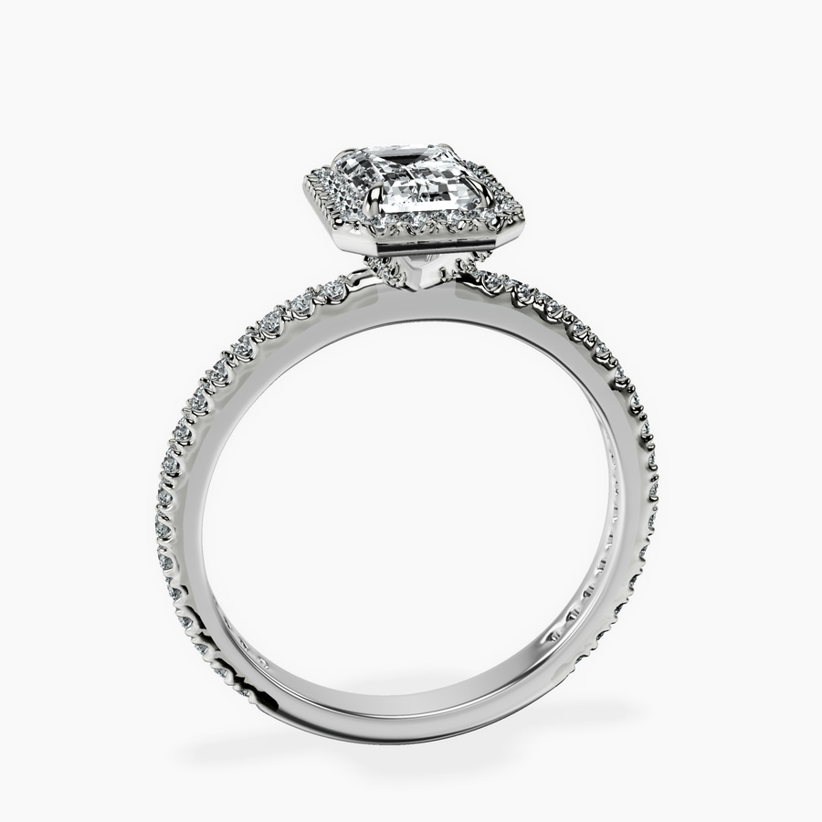 Platinum Klarissa Halo Lab Diamond Eternity Ring side right image one