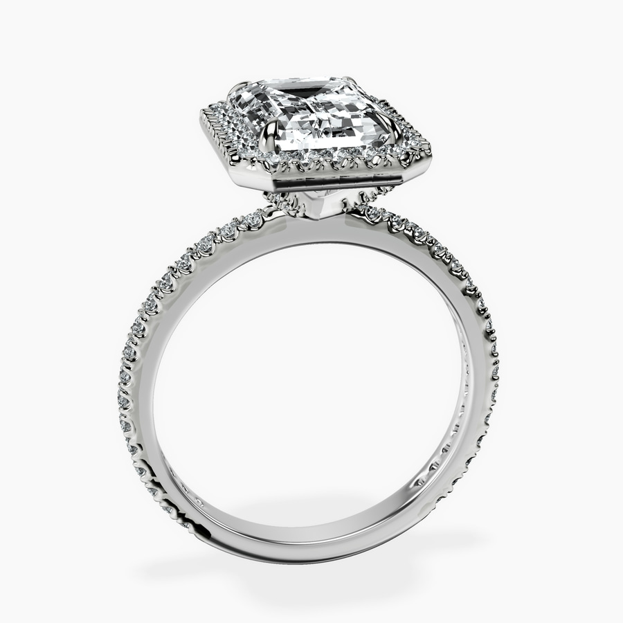 Platinum Klarissa Halo Lab Diamond Eternity Ring side right image one