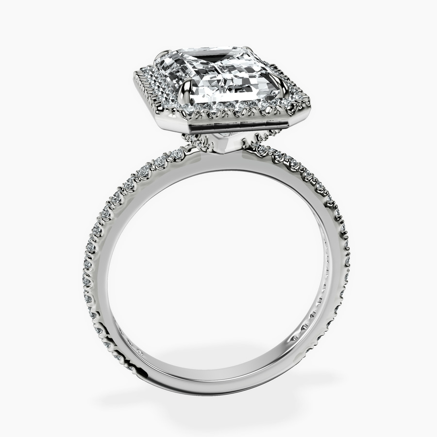 Platinum Klarissa Halo Lab Diamond Eternity Ring side right image one