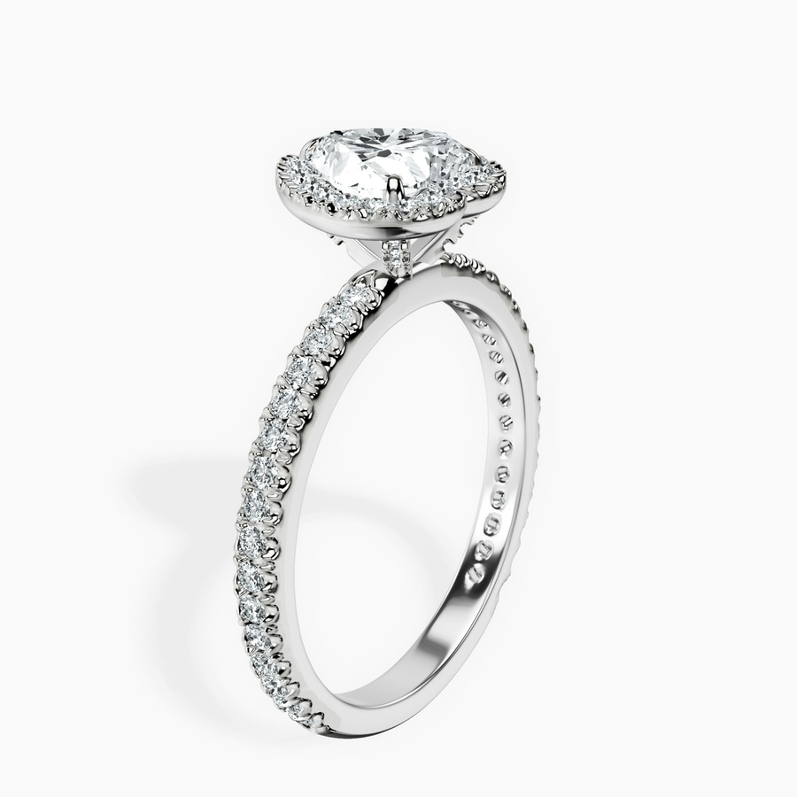 Platinum Klarissa Halo Lab Diamond Eternity Ring standing product image one