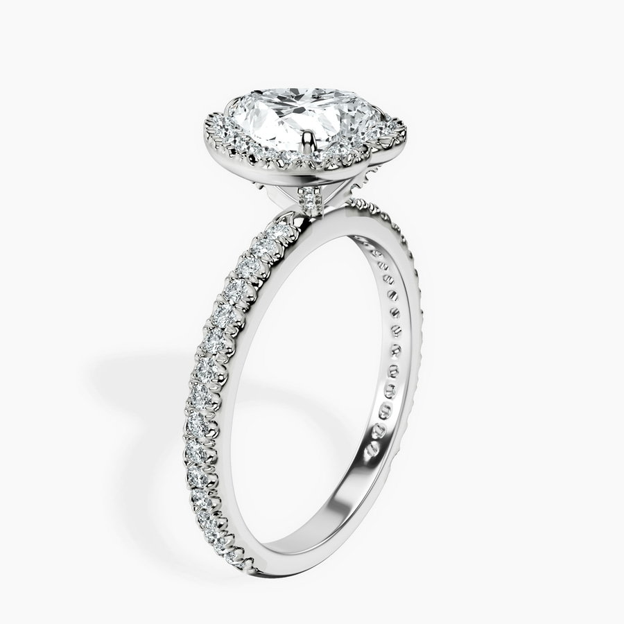 Platinum Klarissa Halo Lab Diamond Eternity Ring standing product image one