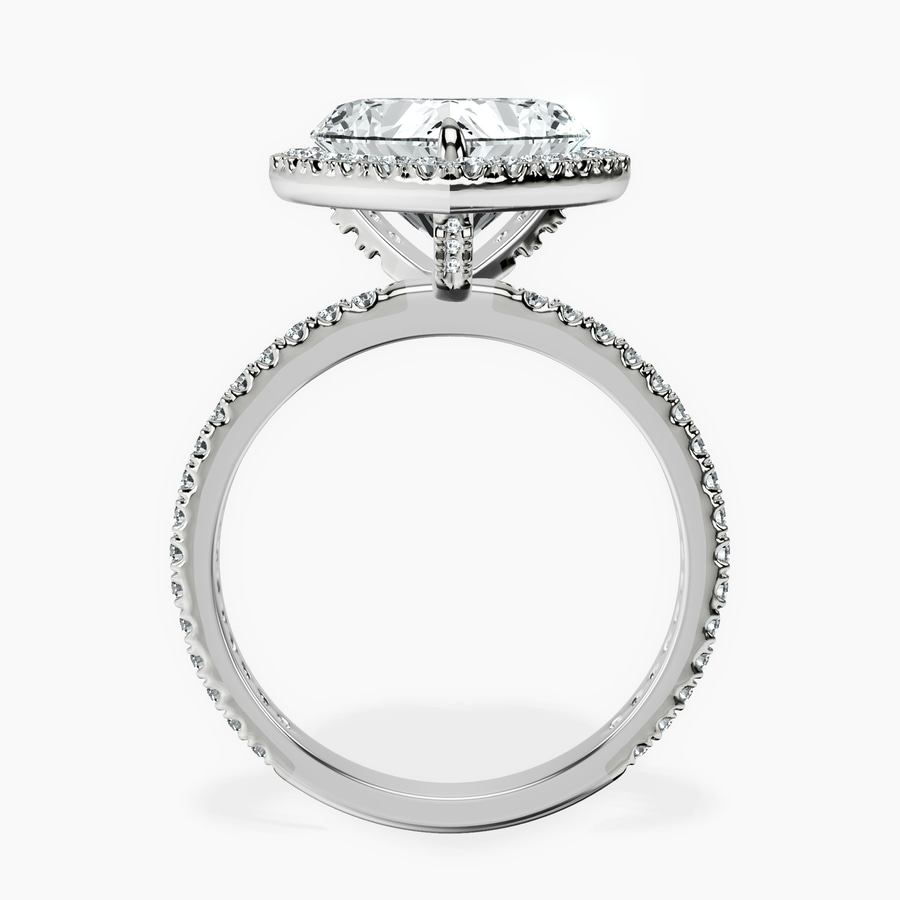 18kt White Gold Klarissa Halo Lab Diamond Eternity Ring side right image one