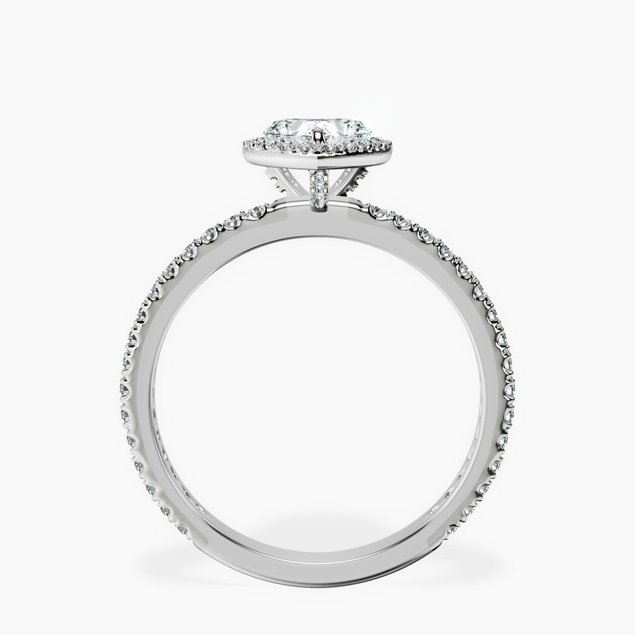 10kt White Gold Klarissa Halo Lab Diamond Eternity Ring side right image one