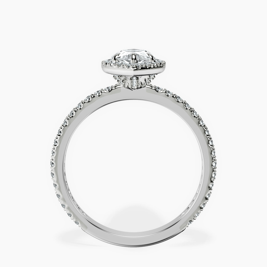 18kt White Gold Klarissa Halo Lab Diamond Eternity Ring side right image one