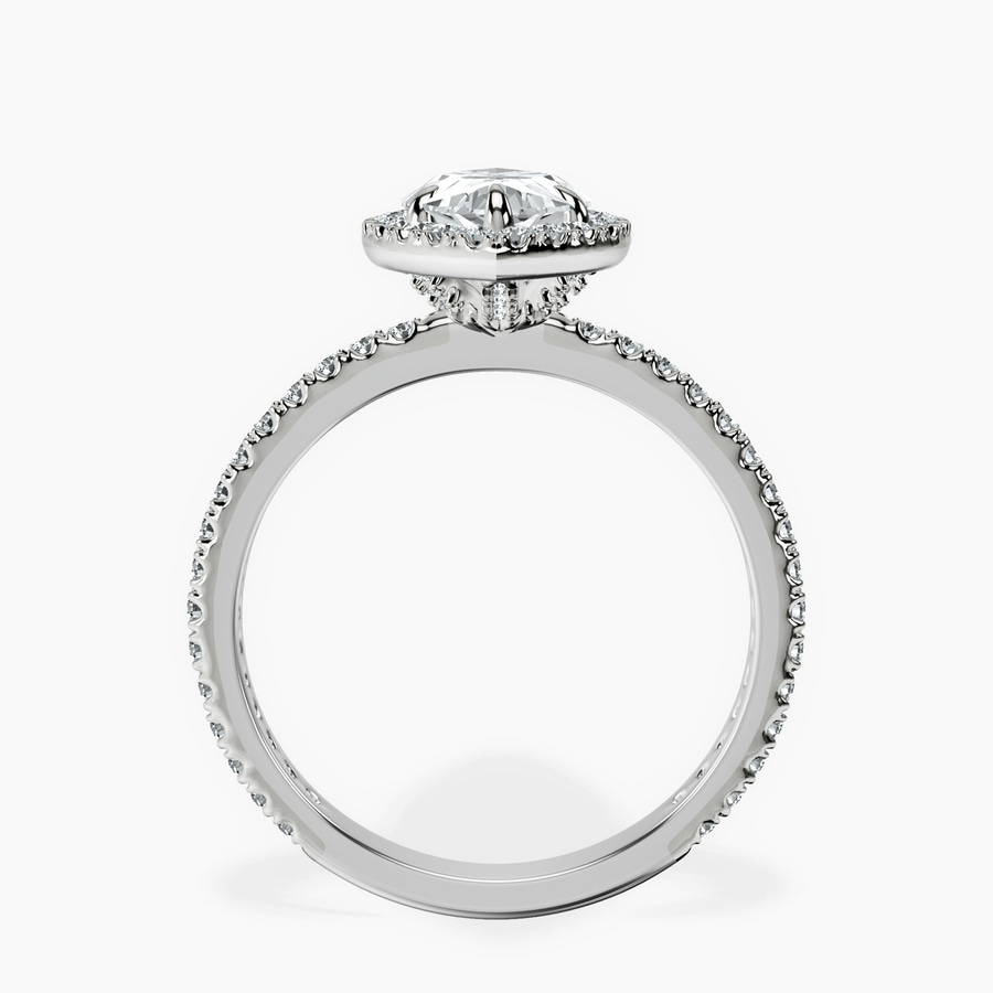 18ct White Gold Klarissa Halo Lab Diamond Eternity Ring side right image one