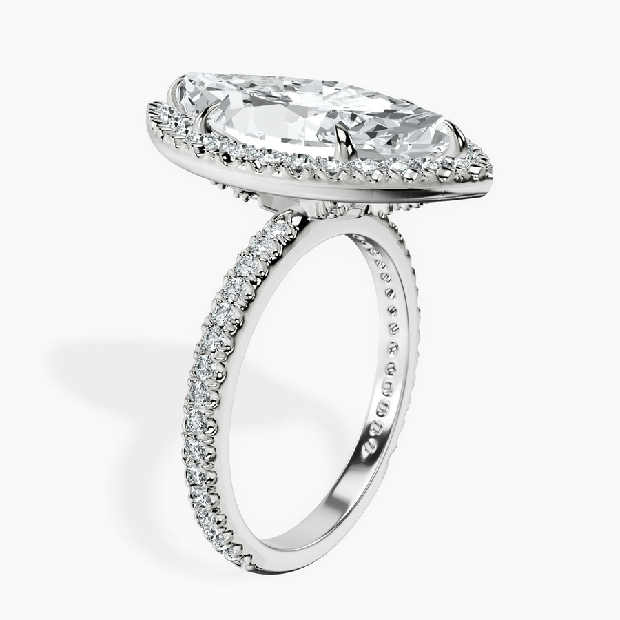 Platinum Klarissa Halo Lab Diamond Eternity Ring standing product image one