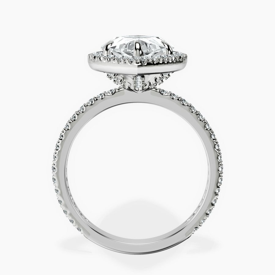 Platinum Klarissa Halo Lab Diamond Eternity Ring side right image one