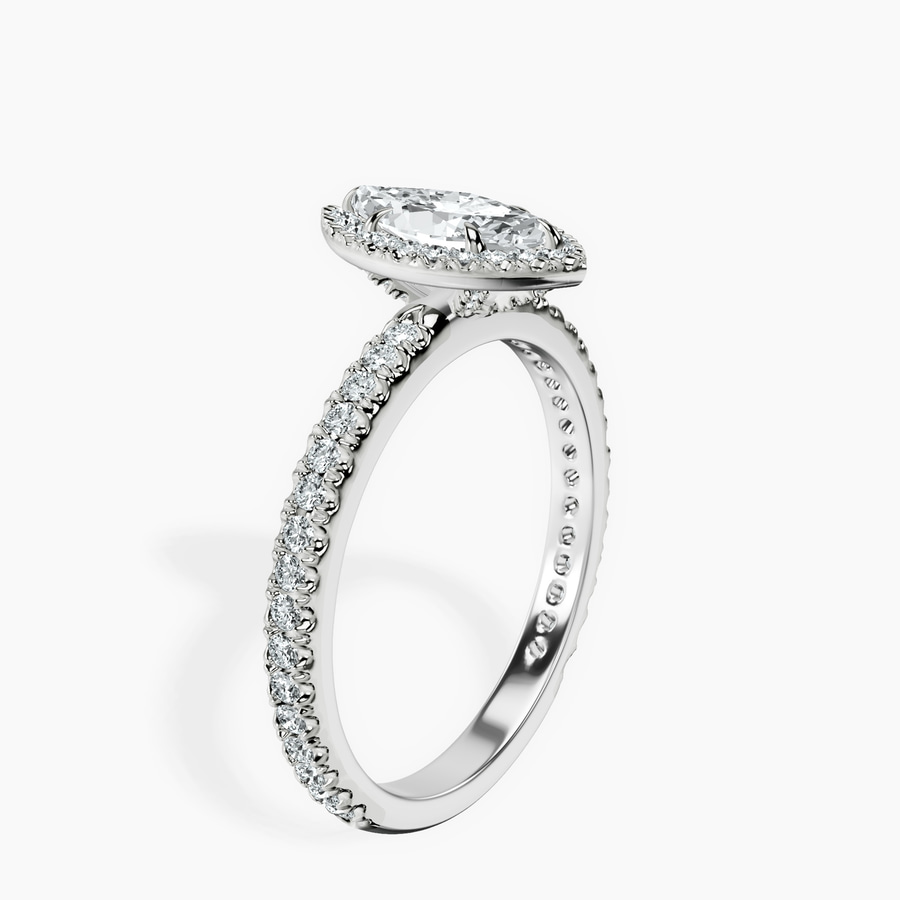 10ct White Gold Klarissa Halo Lab Diamond Eternity Ring standing product image one