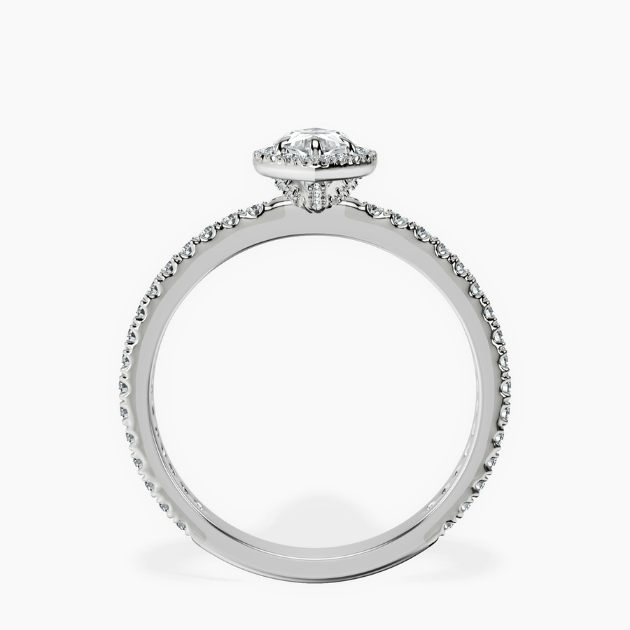 10ct White Gold Klarissa Halo Lab Diamond Eternity Ring side right image one