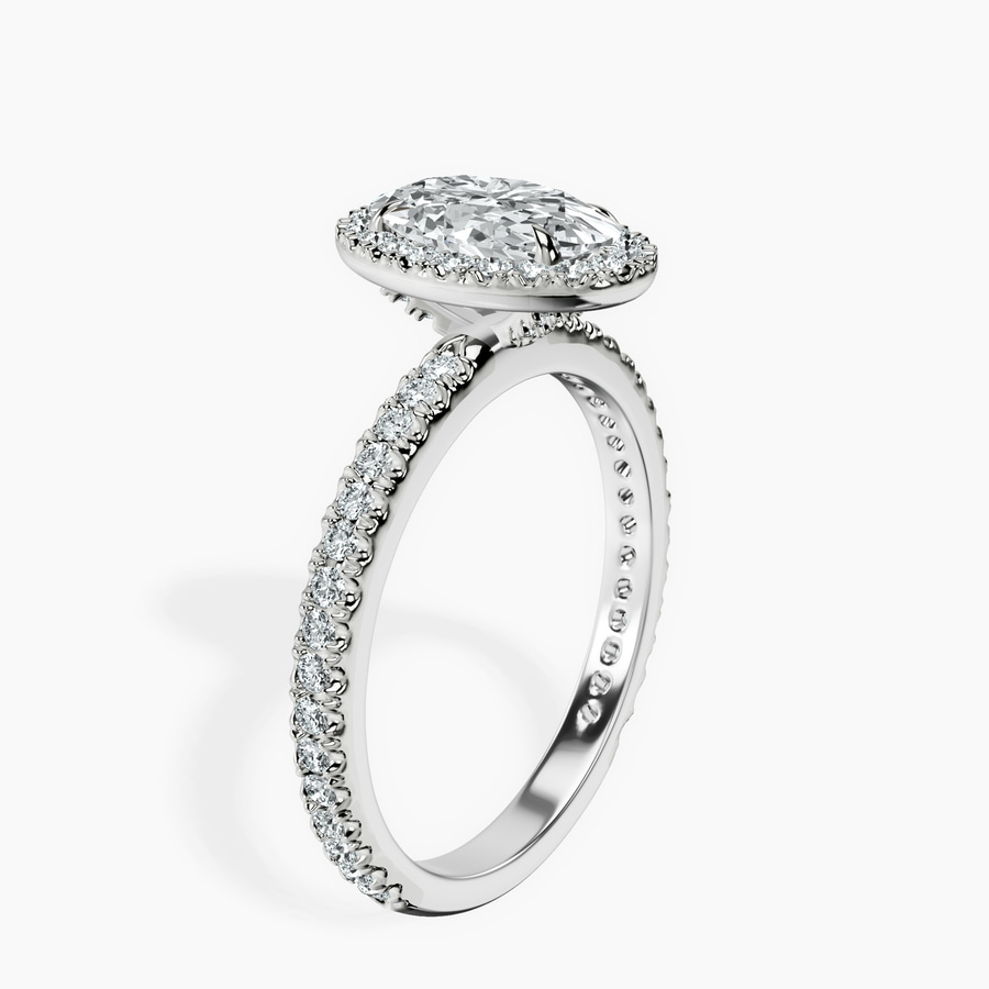 Platinum Klarissa Halo Lab Diamond Eternity Ring standing product image one