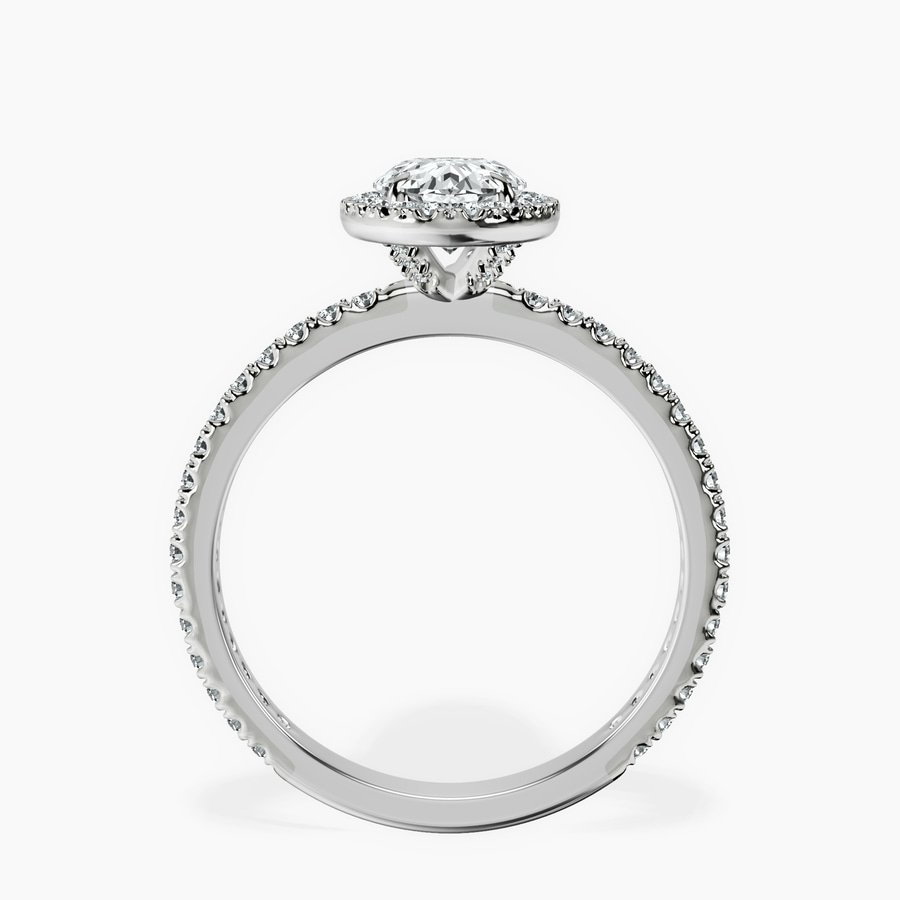 Platinum Klarissa Halo Lab Diamond Eternity Ring side right image one