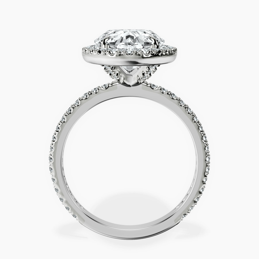 Platinum Klarissa Halo Lab Diamond Eternity Ring side right image one