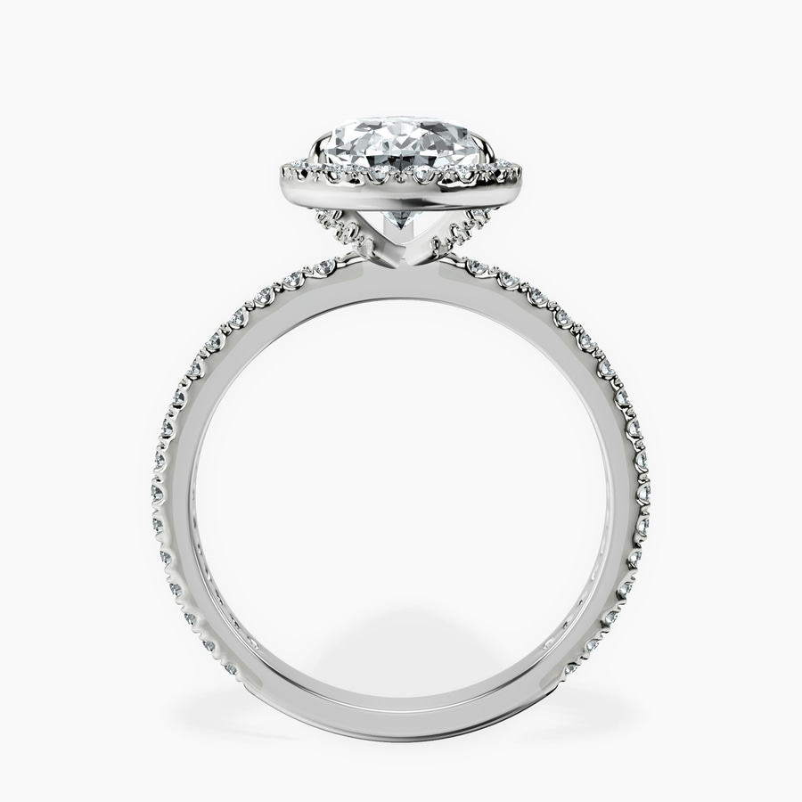 Platinum Klarissa Halo Lab Diamond Eternity Ring side right image one