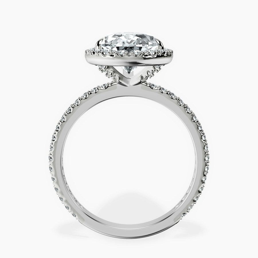 18kt White Gold Klarissa Halo Lab Diamond Eternity Ring side right image one