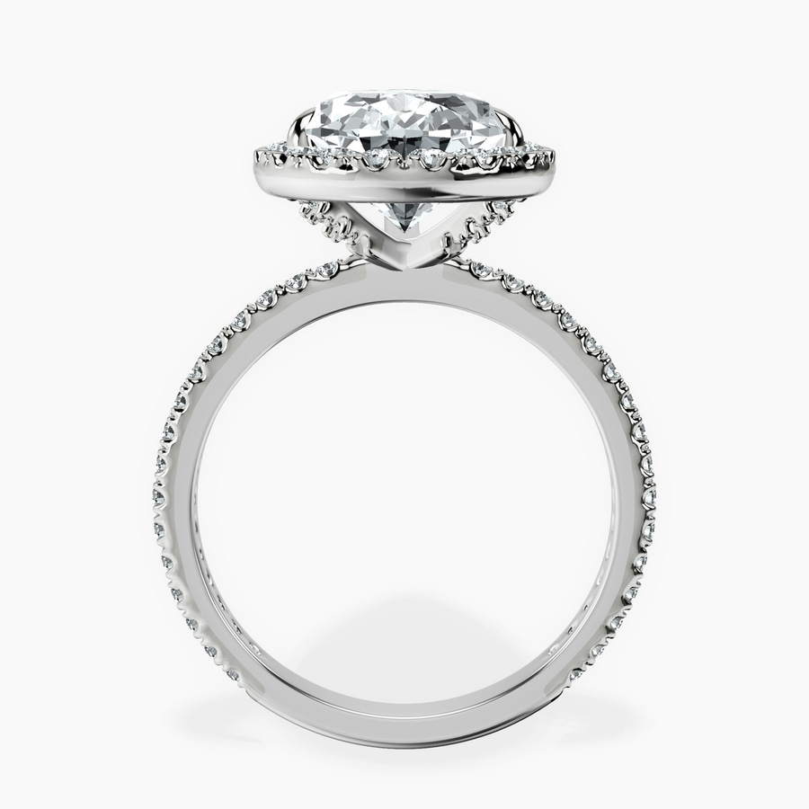 Platinum Klarissa Halo Lab Diamond Eternity Ring side right image one