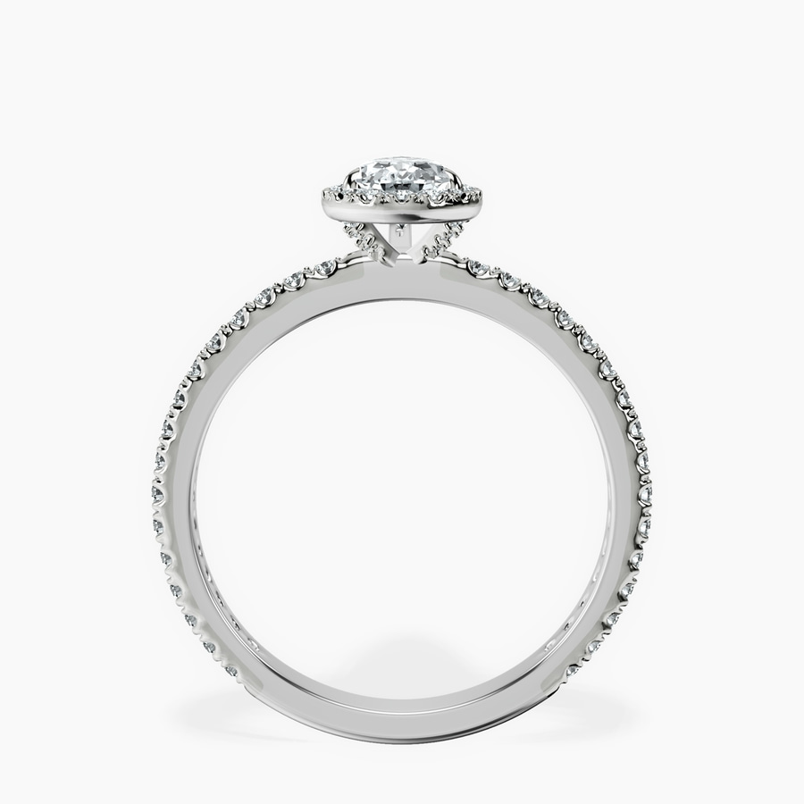 Platinum Klarissa Halo Lab Diamond Eternity Ring side right image one