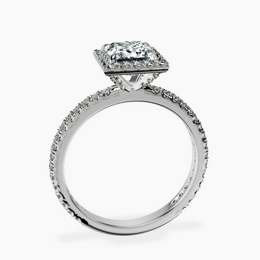 Platinum Klarissa Halo Lab Diamond Eternity Ring side right image one