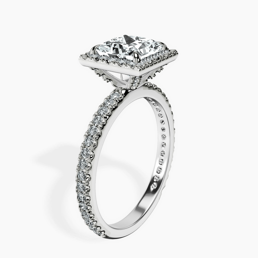 Platinum Klarissa Halo Lab Diamond Eternity Ring standing product image one