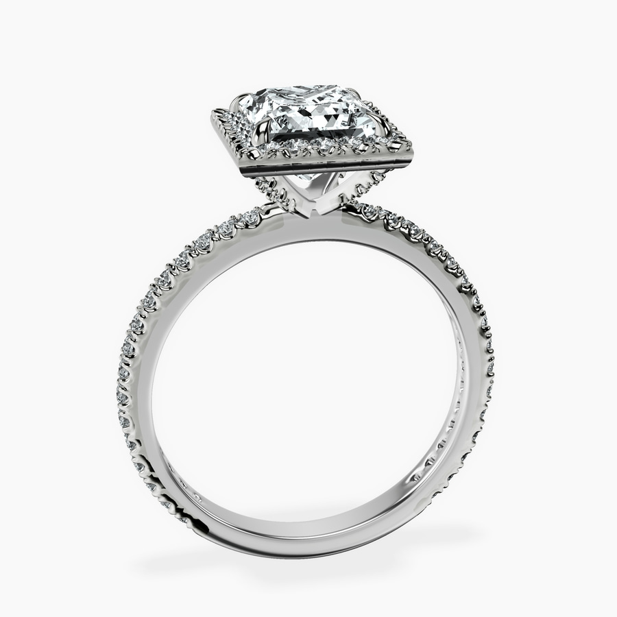 Platinum Klarissa Halo Lab Diamond Eternity Ring side right image one