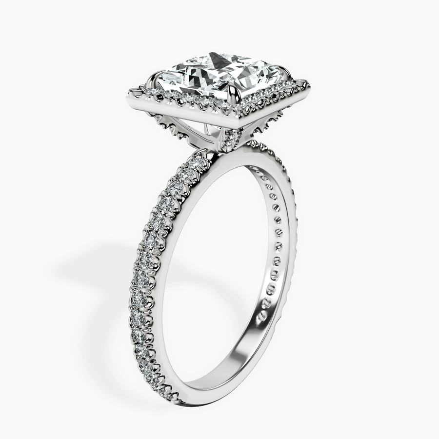 Platinum Klarissa Halo Lab Diamond Eternity Ring standing product image one
