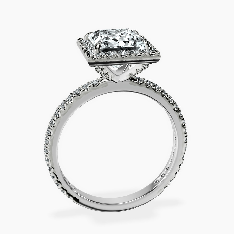 Platinum Klarissa Halo Lab Diamond Eternity Ring side right image one