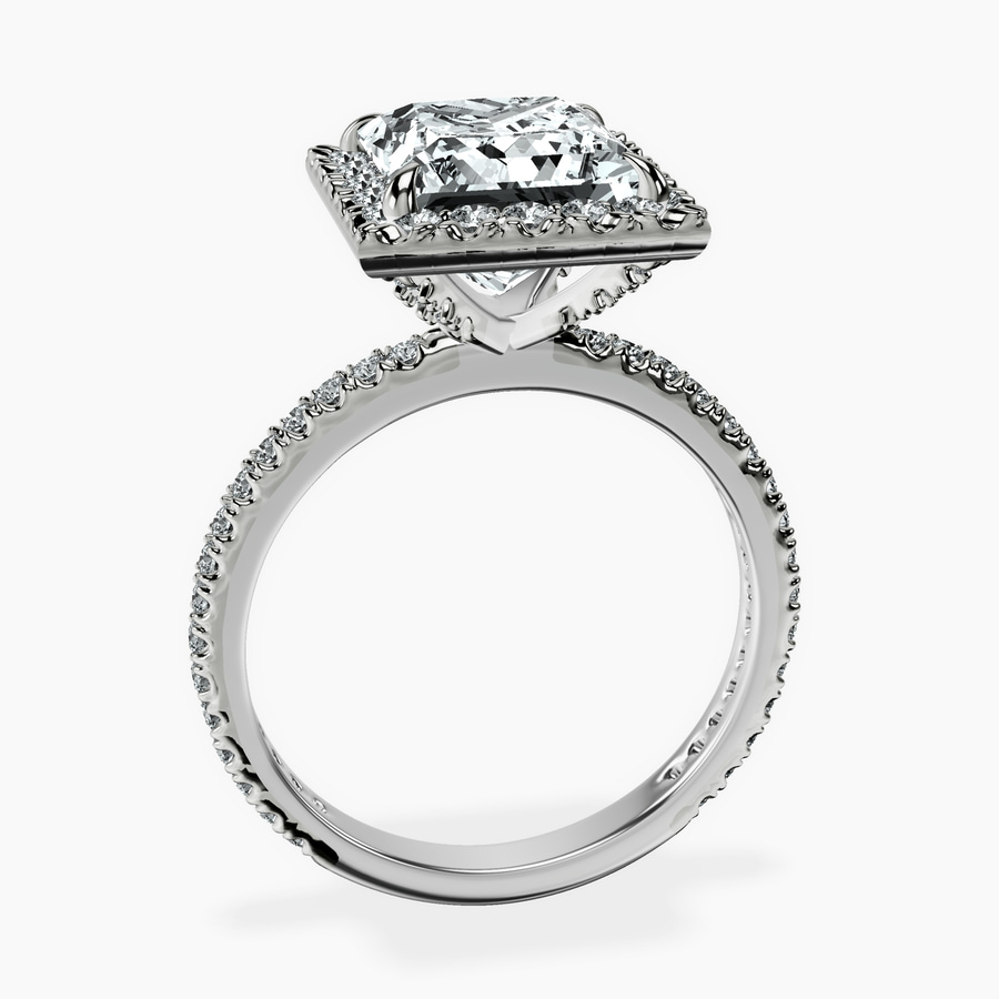 Platinum Klarissa Halo Lab Diamond Eternity Ring side right image one