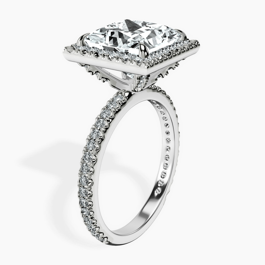Platinum Klarissa Halo Lab Diamond Eternity Ring standing product image one