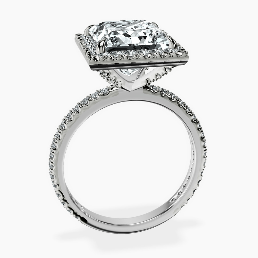 Platinum Klarissa Halo Lab Diamond Eternity Ring side right image one