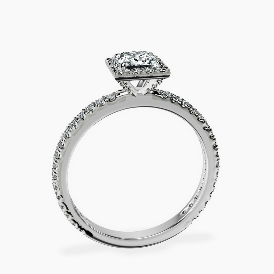 Platinum Klarissa Halo Lab Diamond Eternity Ring side right image one