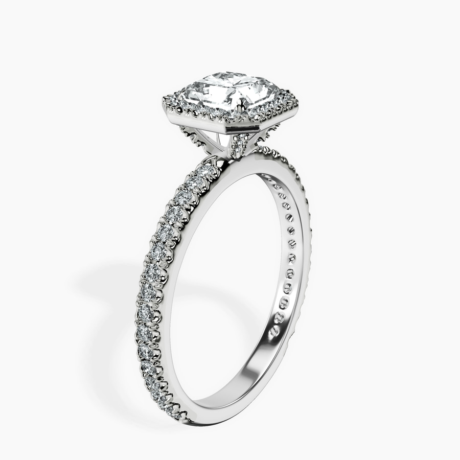 Platinum Klarissa Halo Lab Diamond Eternity Ring standing product image one