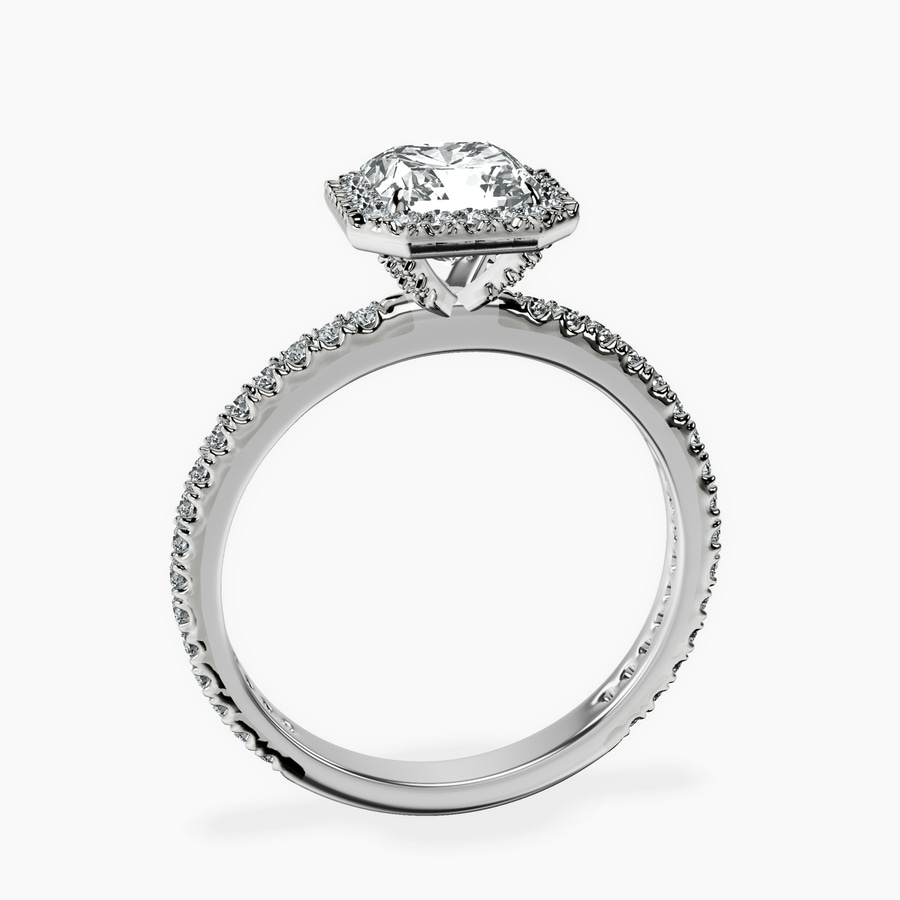 Platinum Klarissa Halo Lab Diamond Eternity Ring side right image one