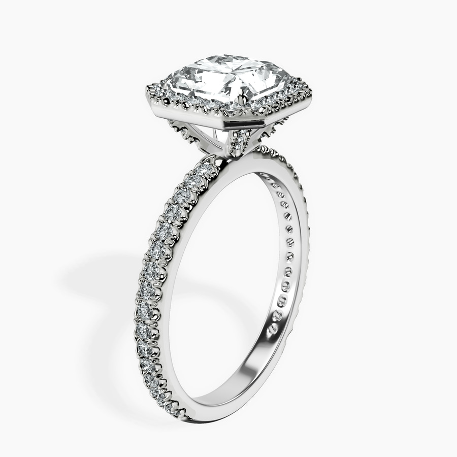 Platinum Klarissa Halo Lab Diamond Eternity Ring standing product image one